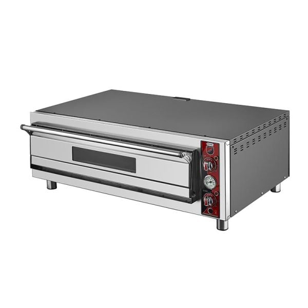 SilverInox 30 cm x 4 Pizza Kapasiteli Tek Katlı Pizza Fırını, Elektrikli, PF-62