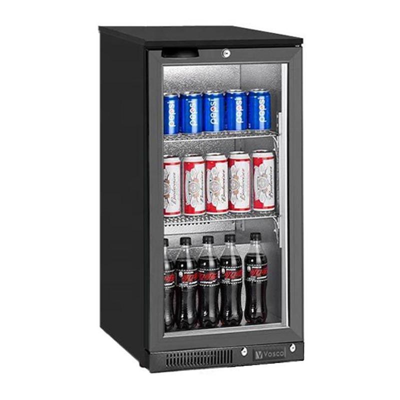 Vosco Tek Kapılı Bar Arkası Şişe Soğutucu Dolap, 138 L, Siyah,  VBB-S150