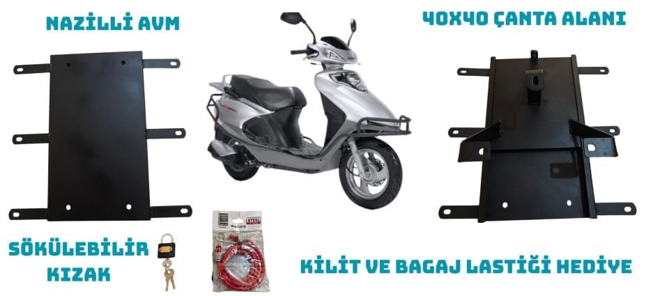 KUBA GS 125 KIZAKLI KURYE PAKET ÇANTA DEMİRİ