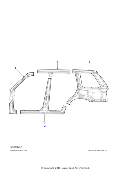 ALR7422 - ORTA DİREK ÜST SACI-SAĞ RR-95 - Land Rover