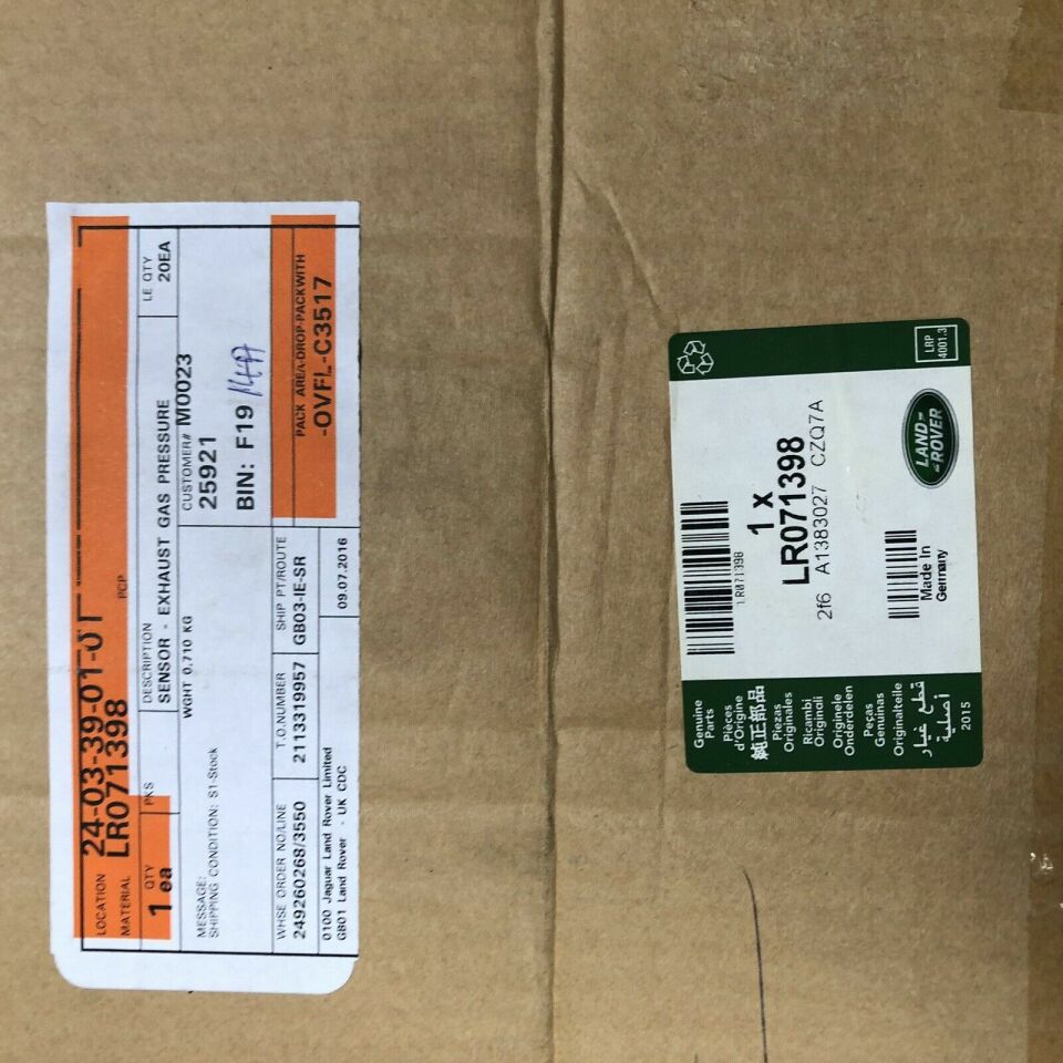 LR071398 - EGZOZ PARTİKÜL SENSÖRÜ (3.0L GEN2/DİSC.S4) - Land Rover