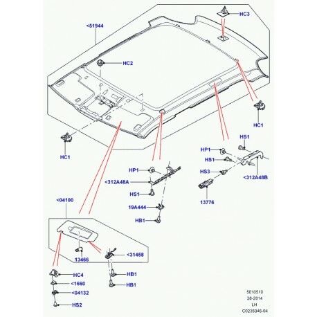 LR027710 - GÜNEŞLİK AYAK PULU(EVOQUE) - Land Rover