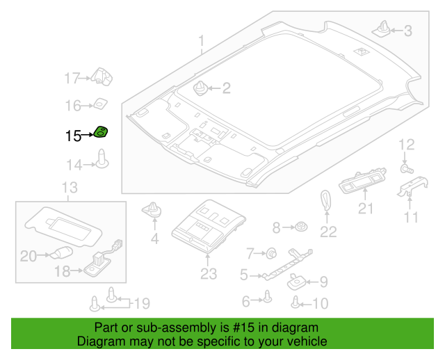 LR034580 - GÜNEŞLİK AYAĞI DIŞ(EVOQUE) - Land Rover
