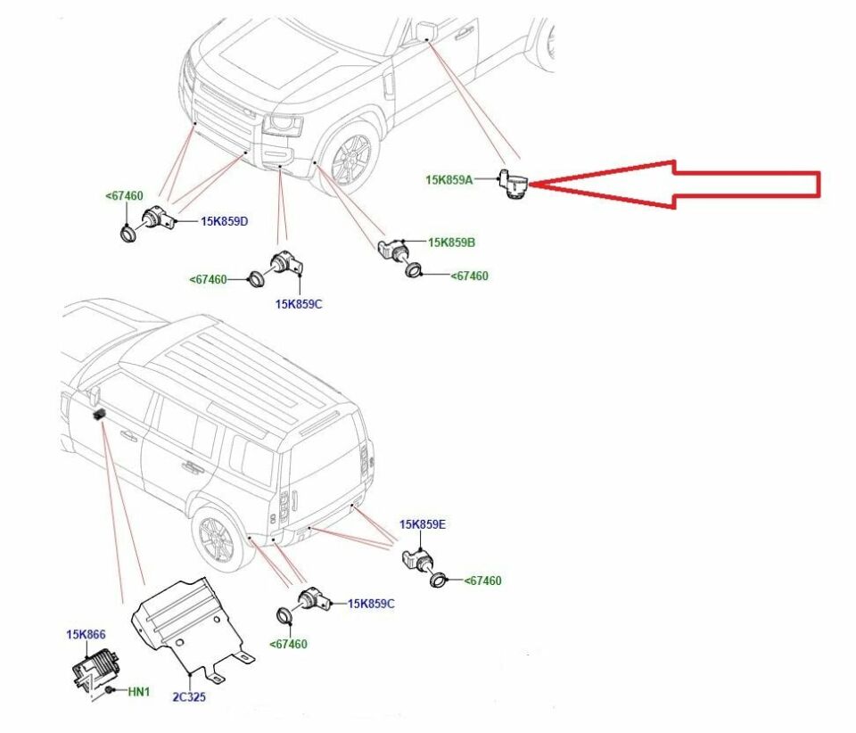 LR131930 - SU SEVİYE SENSÖRÜ (NEW DEFENDER) - Land Rover