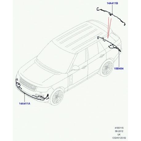 LR064005 - ÖN PARK SENSÖR TESİSATI FA>3.0L V6 (VOGUE) - Land Rover