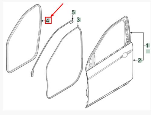 LR084514 - ÖN KAPI BODY LASTİK (DİSC.SPORT) - Land Rover