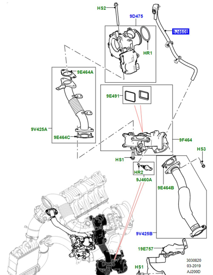 LR108955 - EGR SENSÖRÜ 2.0L (DİSCO/5) - Land Rover
