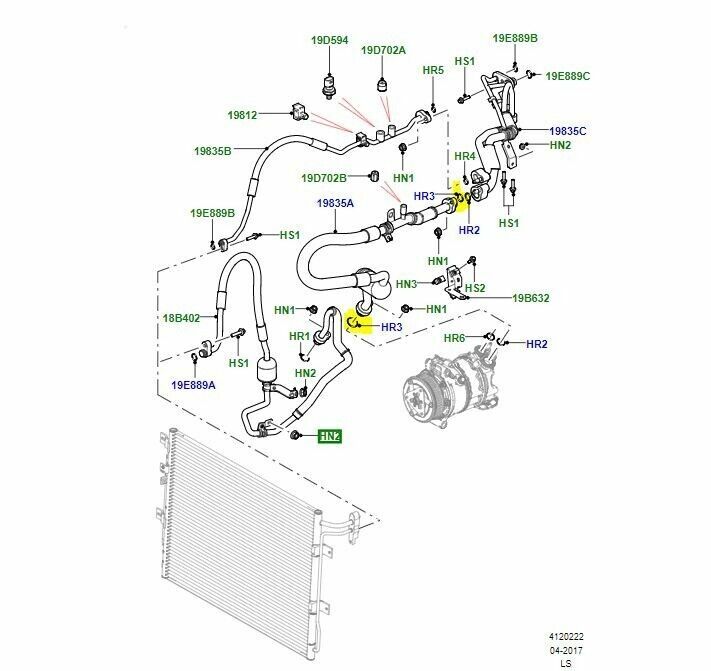 LR002720 - KLİMA HORTUM ORİNG (SPORT/DİSC.S4/EVOQUE) - Land Rover