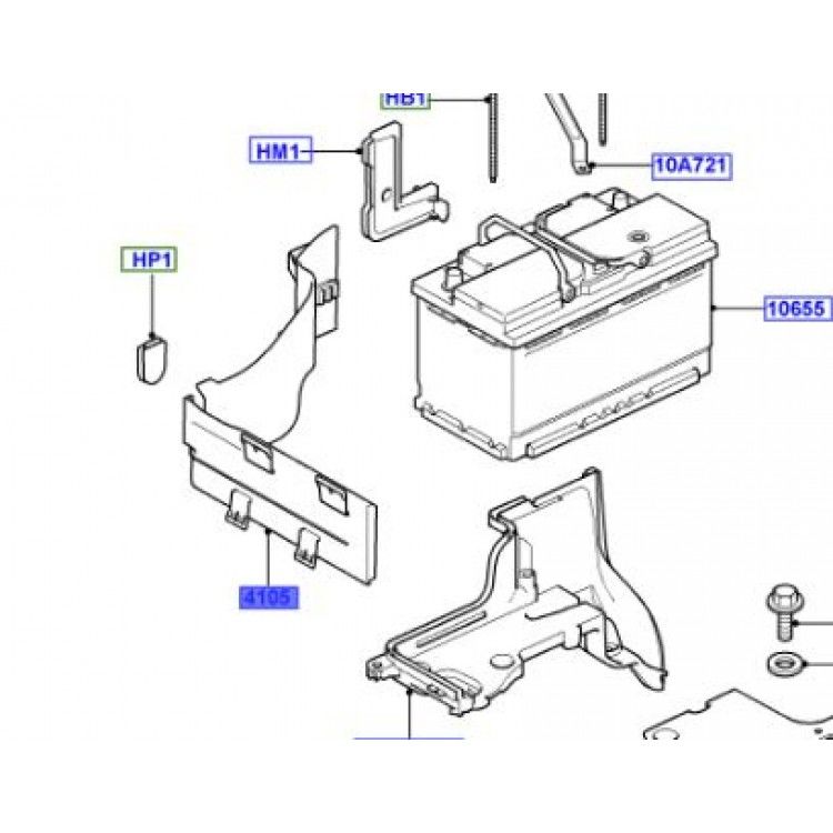 LR023483 - AKÜ KENAR KAPAK SAĞ (2.7/SPORT) - Land Rover