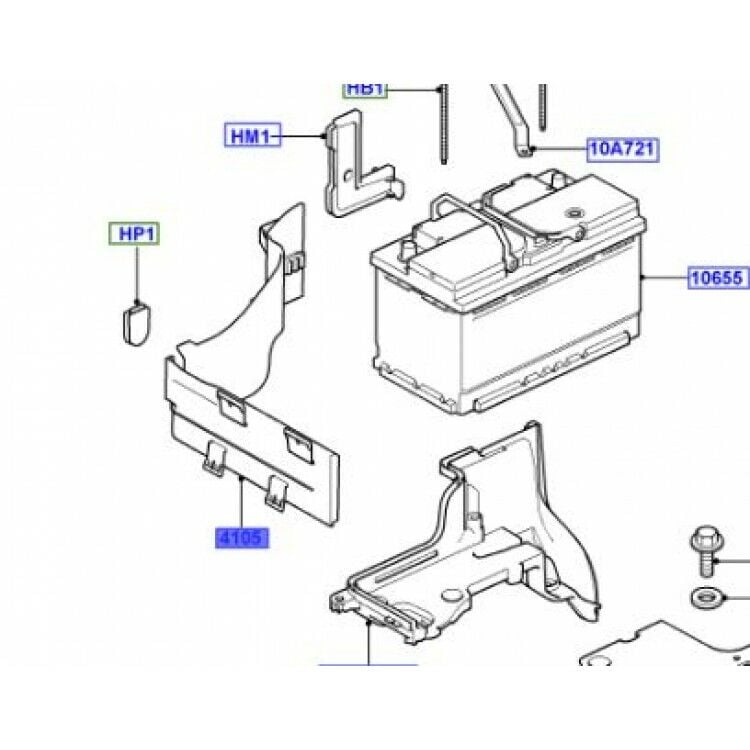 LR023483 - AKÜ KENAR KAPAK SAĞ (2.7/SPORT) - Land Rover
