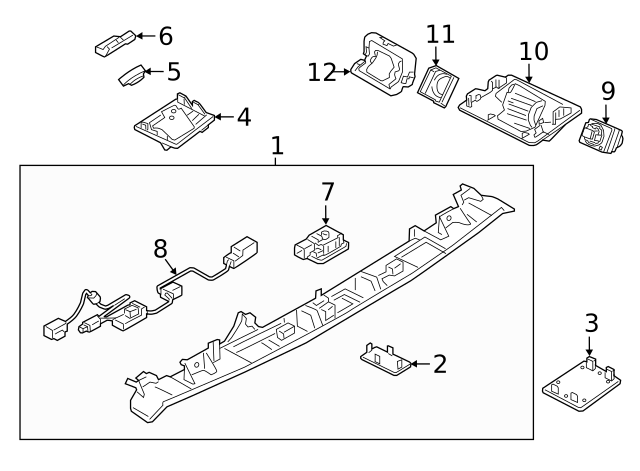 LR175391 - ARKA BAGAJ KAPAK ALT BAKALİTİ (VELAR) - Land Rover