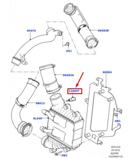 LR071745 - HAVA ISI SENSÖRÜ (2.0/EVOQUE) - Land Rover