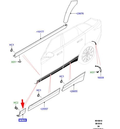 LR123093 - ÖN ÇAMURLUK ALT BAKALİTİ SOL (VELAR) - Land Rover