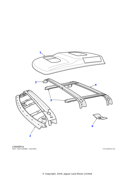 ALR2811 - TAVAN SACI (NO:1/DİSCOVERY) - Land Rover