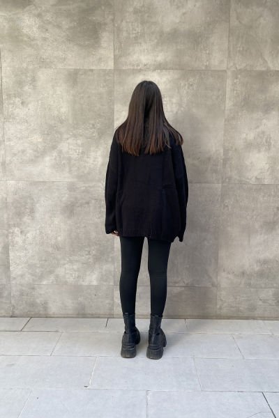 Sprey Baskı Tasarım Oversize Hırka
