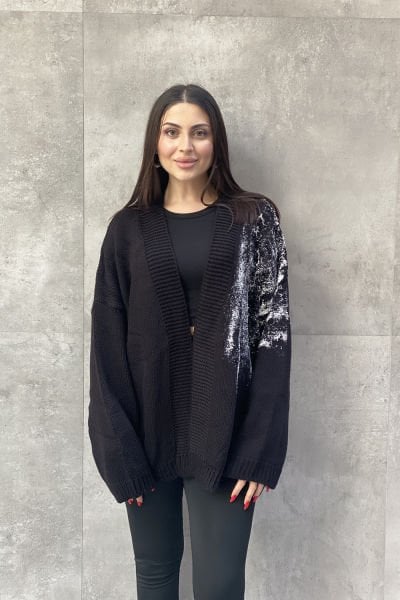 Sprey Baskı Tasarım Oversize Hırka