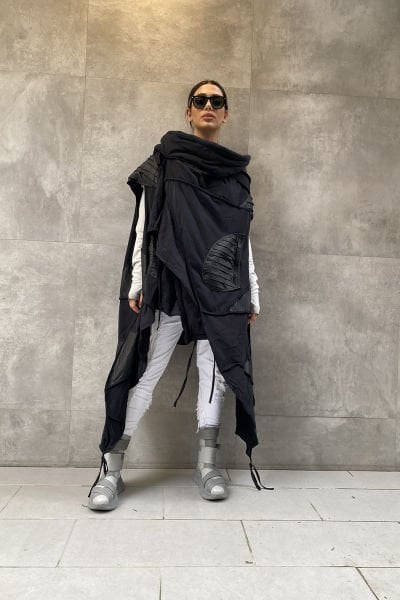 Unisex Tasarım Oversize Panço Yelek