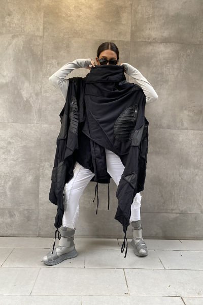Unisex Tasarım Oversize Panço Yelek