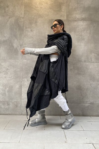 Unisex Tasarım Oversize Panço Yelek