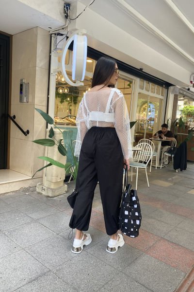 Çok Cepli Oversize Tasarım File Pantolon