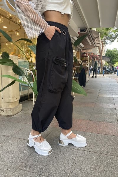 Çok Cepli Oversize Tasarım File Pantolon