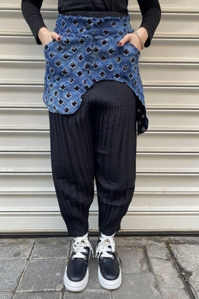 Etekli Tasarım Oversize Pantolon