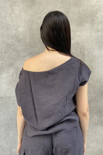 Büzgülü Tasarım Oversize Bluz