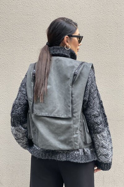 Tasarım Unisex Sırt Çantalı Yelek