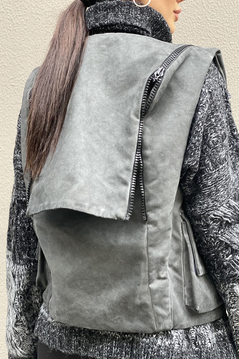Tasarım Unisex Sırt Çantalı Yelek