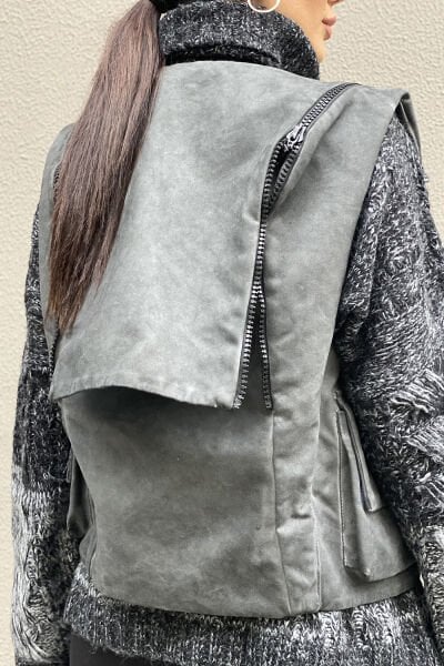 Tasarım Unisex Sırt Çantalı Yelek