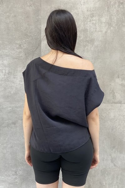 Büzgülü Tasarım Oversize Bluz