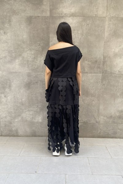 Tasarım Oversize Saçaklı Etek