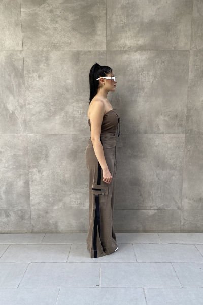 Tasarım Oversize Zincirli Kargo Pantolon