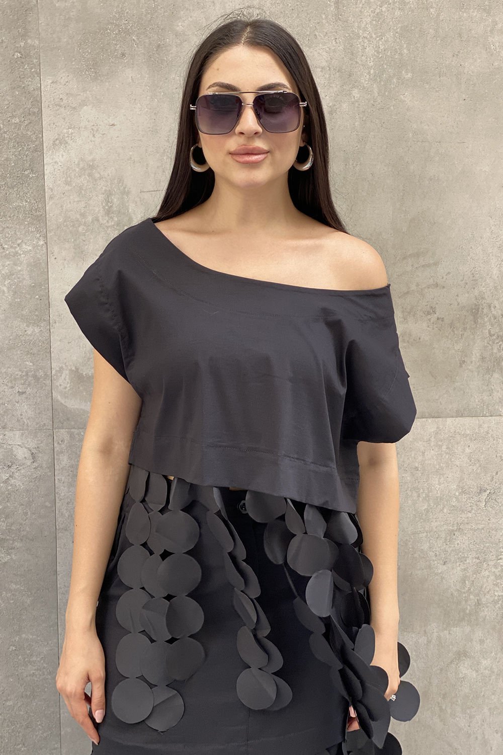 Tasarım Oversize Saçaklı Bluz