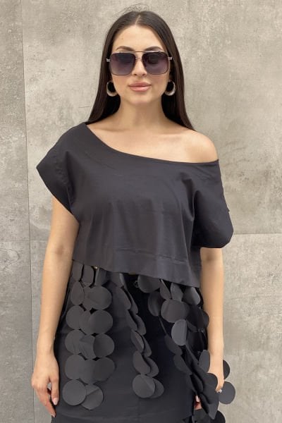 Tasarım Oversize Saçaklı Bluz
