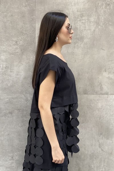 Tasarım Oversize Saçaklı Bluz