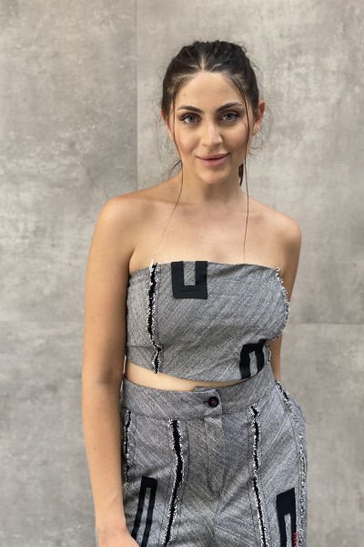 ''H Wear'' Tasarım Lastikli Crop