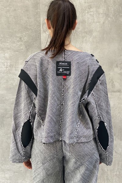 ''H Wear'' Tasarım Vatkalı Asimetrik Ceket&Bluz