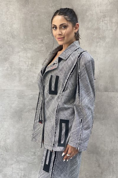''H Wear'' Tasarım Oversize Vatkalı Uzun Ceket