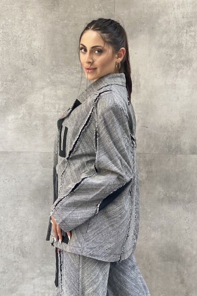 ''H Wear'' Tasarım Oversize Vatkalı Uzun Ceket