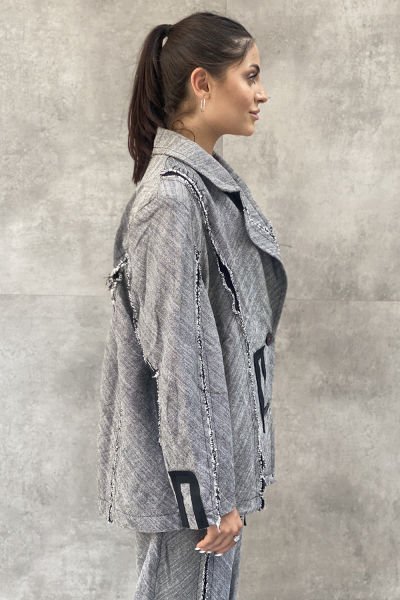 ''H Wear'' Tasarım Oversize Vatkalı Uzun Ceket