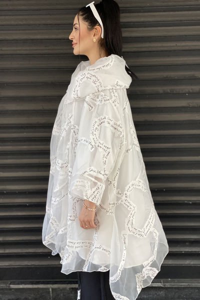Tasarım Oversize Tül Trençkot