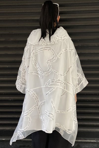 Tasarım Oversize Tül Trençkot