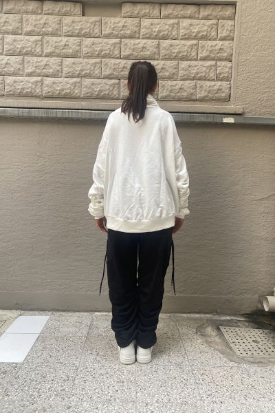 Tasarım Oversize Büzgülü Sweatshirt