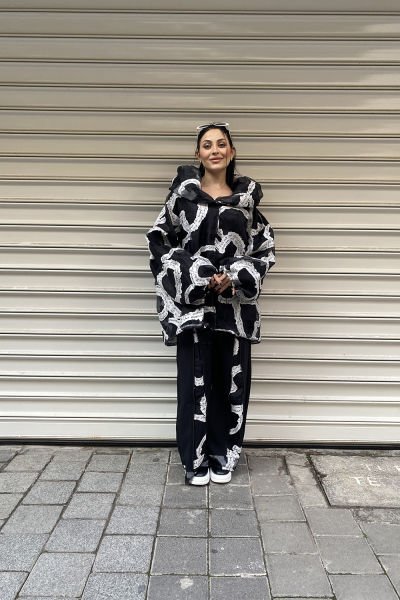 Tasarım Oversize Kısa Tül Ceket