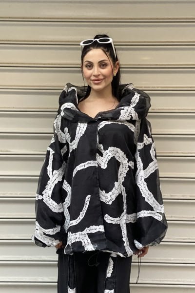 Tasarım Oversize Kısa Tül Ceket