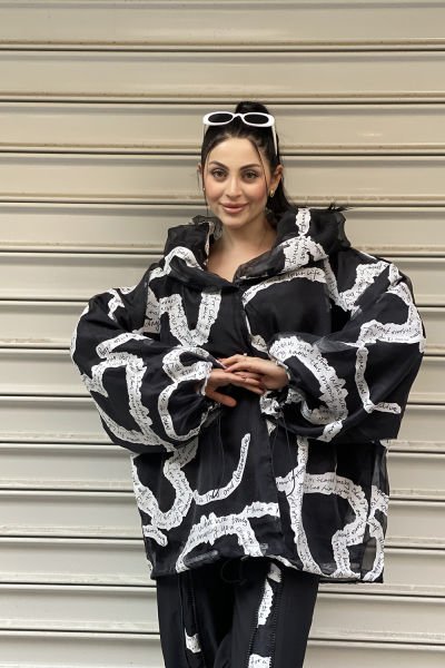 Tasarım Oversize Kısa Tül Ceket