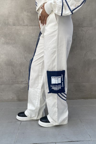 İpli Tasarım Oversize Pantolon