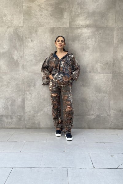 ''Original Design'' Konsept Oversize Tasarım Kot Ceket