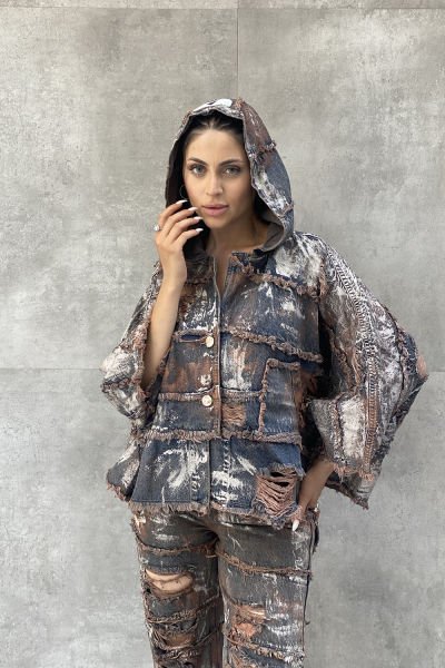 ''Original Design'' Konsept Oversize Tasarım Kot Ceket